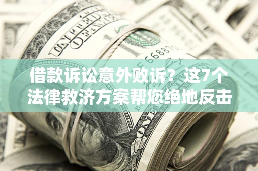 北京借款诉讼意外败诉？这7个法律救济方案帮您绝地反击！