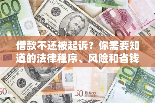 北京借款不还被起诉？你需要知道的法律程序、风险和省钱技巧